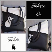Fekete és fehér 3 in 1 táska