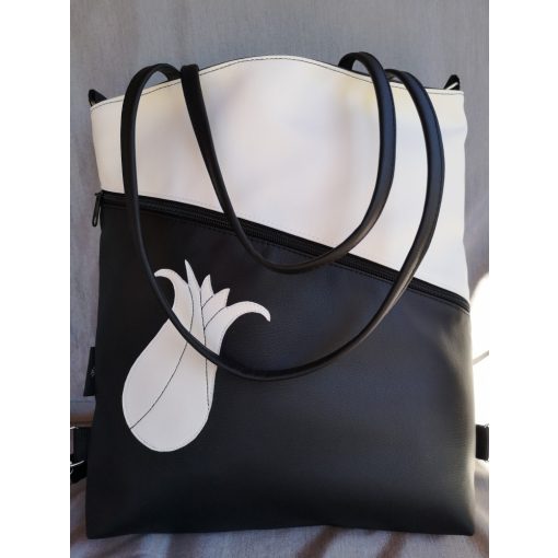 Fekete és fehér 3 in 1 táska