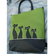 Boszorkány cicái 5 dbos szett (táska + tárca + neszeszer + kulcstartó+ kártytartó)