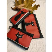 Boszorkány cicái 5 dbos szett (táska + tárca + neszeszer + kulcstartó+ kártytartó)