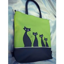 Boszorkány cicái fűzöldben + kártyatartóval