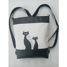 Szia cicus 2in1 táska fehérben