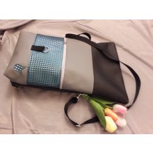 UTOLSÓ DARABOK  Roll-top 2in1 táska (szürke-3D kék- fekete)