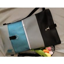 UTOLSÓ DARABOK  Roll-top 2in1 táska (szürke-3D kék- fekete)