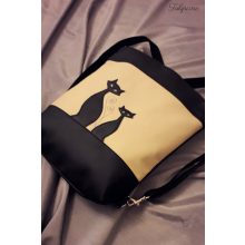 Szia cicus 2 in 1 bézs-fekete