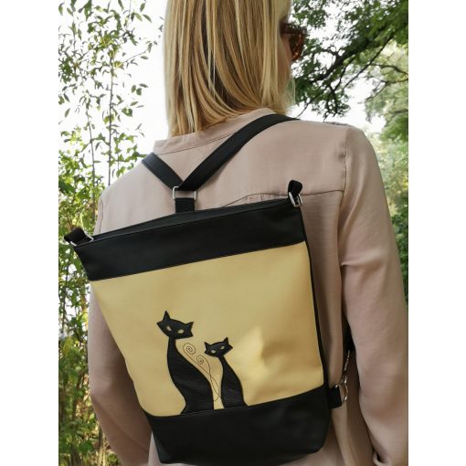 Szia cicus 2 in 1 bézs-fekete